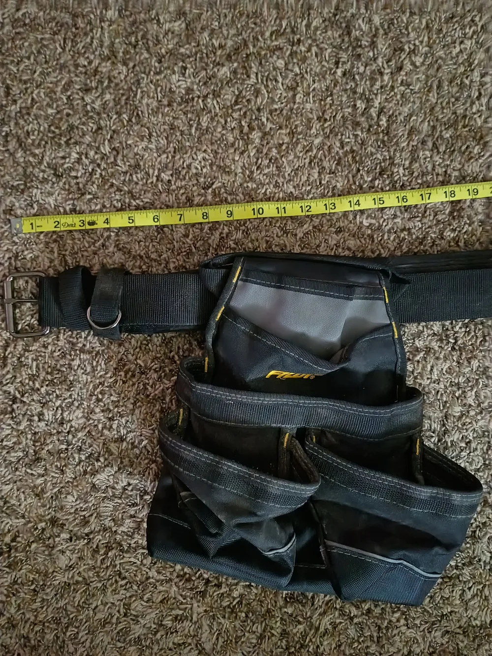 AWP Rig Black Tool Belt with Multiple Pouches